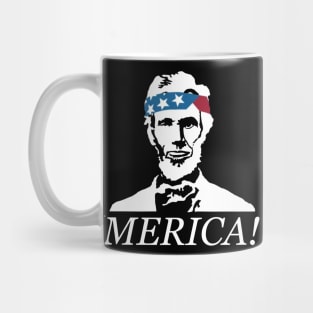 Independence Day Gifts Funny Abe Lincoln Merican Merica Merican Eagle Cool Gifts Mug